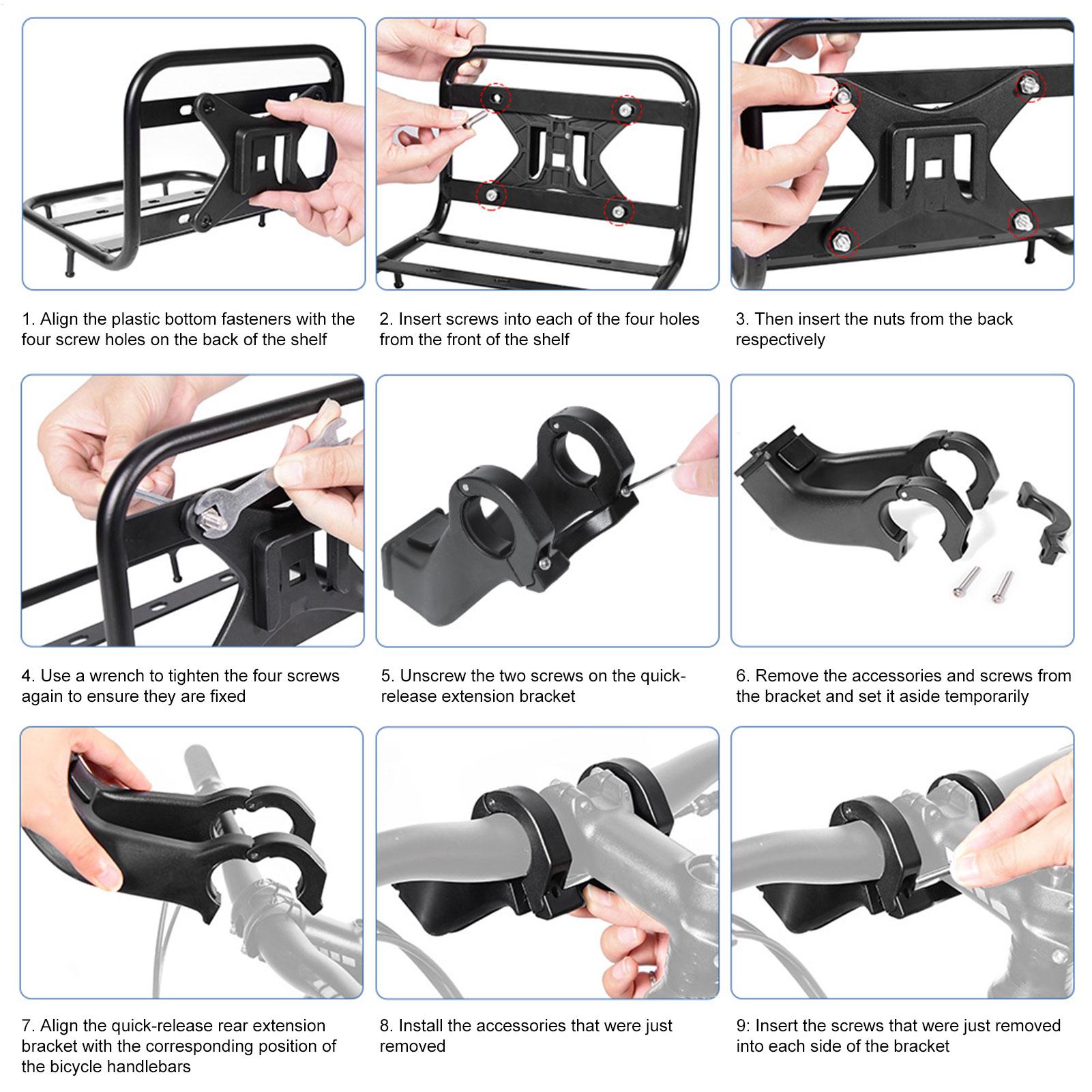 Cargo Rack Aluminum - Porte-vélo avant support à dégagement rapide