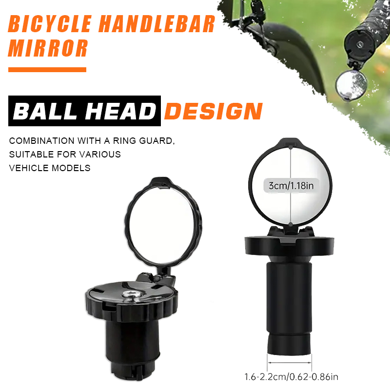 Mirror Handlebar Convex - NPY 2026Bicycle Mini guidon rétroviseur réglable