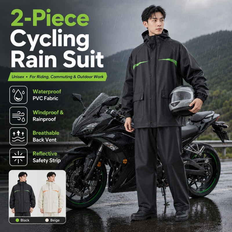 Cycling Commute Rain - Combinaison de pluie imperméable unisexe 2