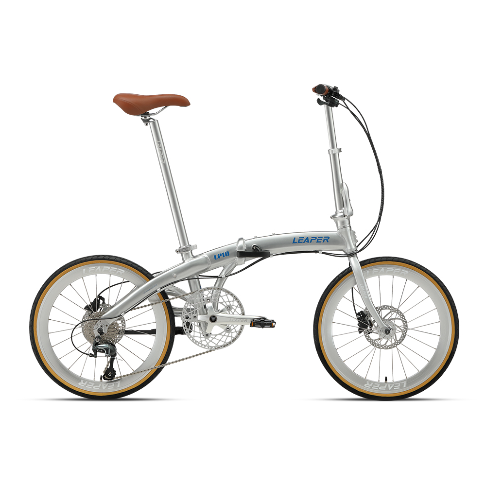 Commuter Biking - Vélo pliant en cuir marron neuf,
