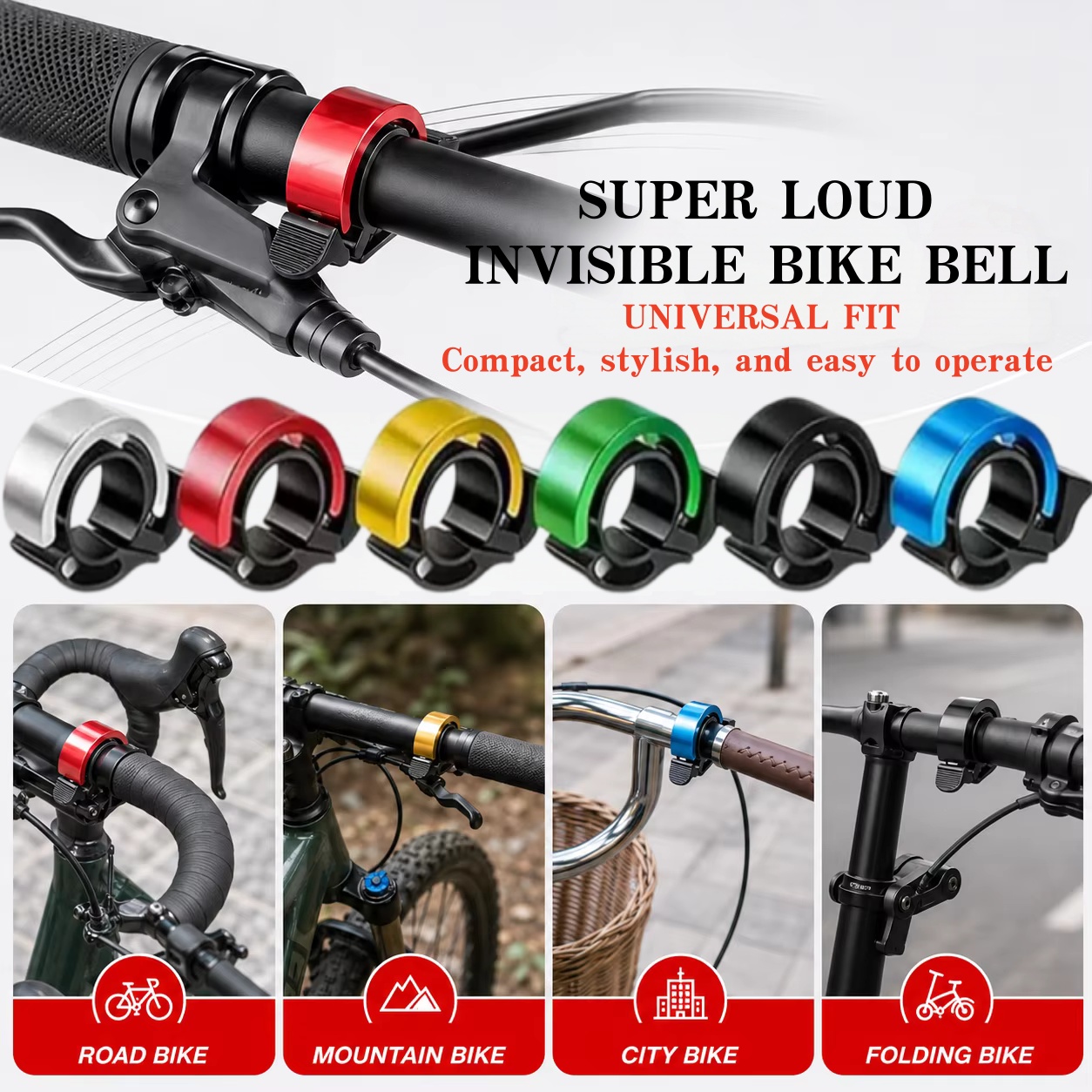Sonnette de vélo VTT, klaxon d - Bell Handlebar Ring avis et prix