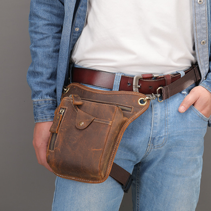 Sac de taille Vintage en cuir  - Cycling Commute Bag avis et prix